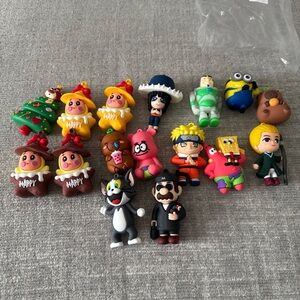 Lot Of PVC Character 3D  Key Chains For Crafting